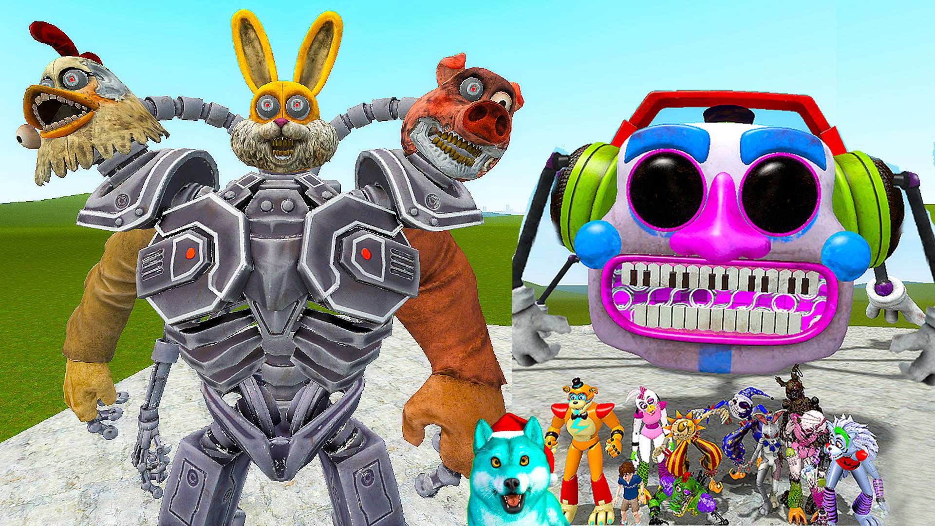 Босс темный против фнаф 9 аниматроников в гаррис мод! fnaf garry's mod смотреть онлайн