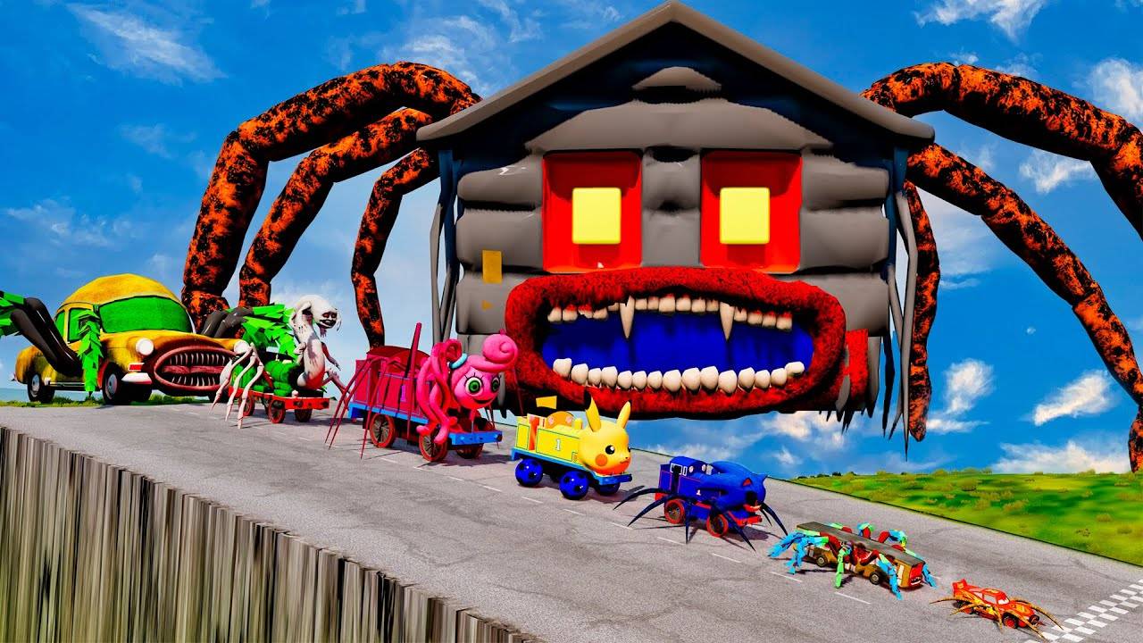 Большие И Маленькие Монстры Против Скоростного Спуска Прыгают С Новым В Beaming.drive смотреть онлайн