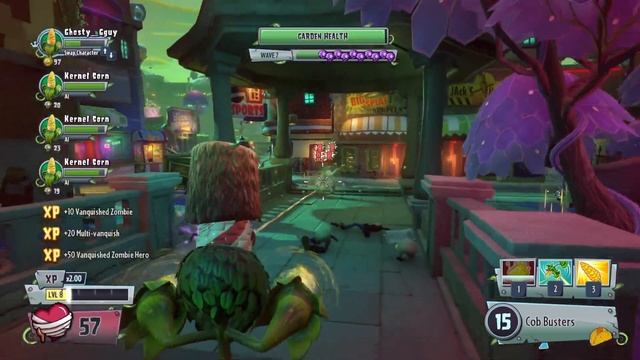 PvZ GW2 Garden Ops все кукурузы