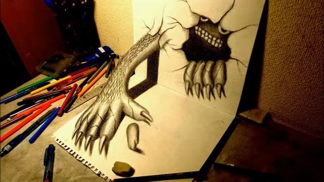 3D рисунки карандашом ! смотреть онлайн