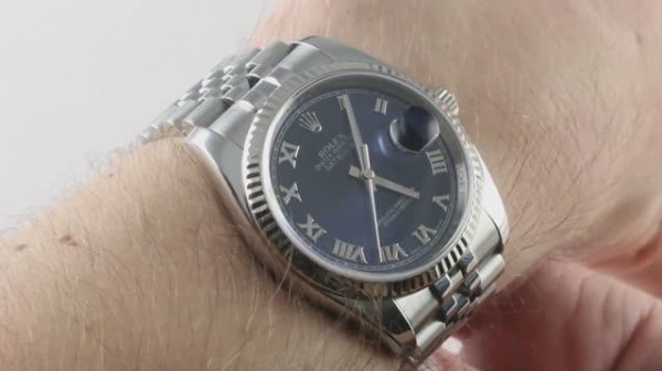 Rolex Datejust (BLUE DIAL) Steel & White Gold ref.116234
