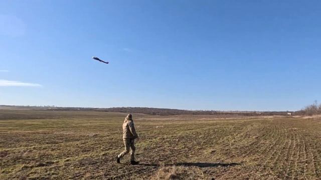 Запуск БПЛА.