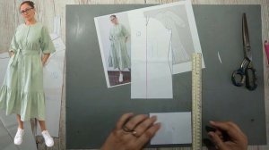 Моделирование. Широкий рукав-реглан. Платья свободного силуэта для полненьких. Выкройка № 1729.