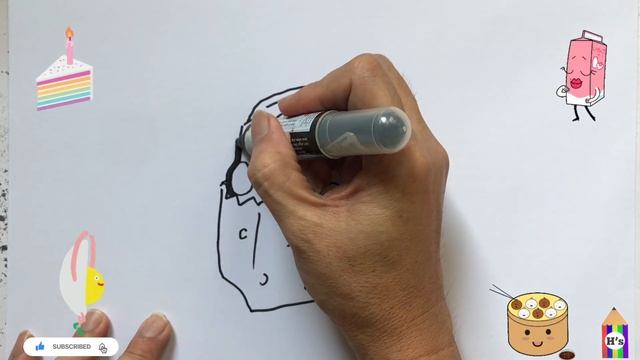 How To Draw Hong Kong Egg Waffles | рисунок гонконг яичная вафля для д