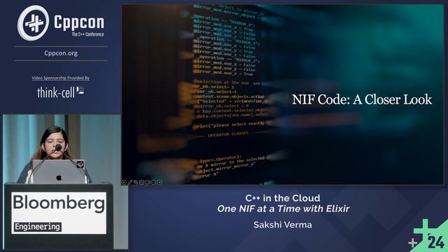 Lightning Talk: C++ in the Cloud: One NIF at a Time with Elixir - Sakshi Verma - CppCon 2024 смотреть онлайн