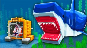 Пережил нападение МЕГАЛОДОНА в Майнкрафт!