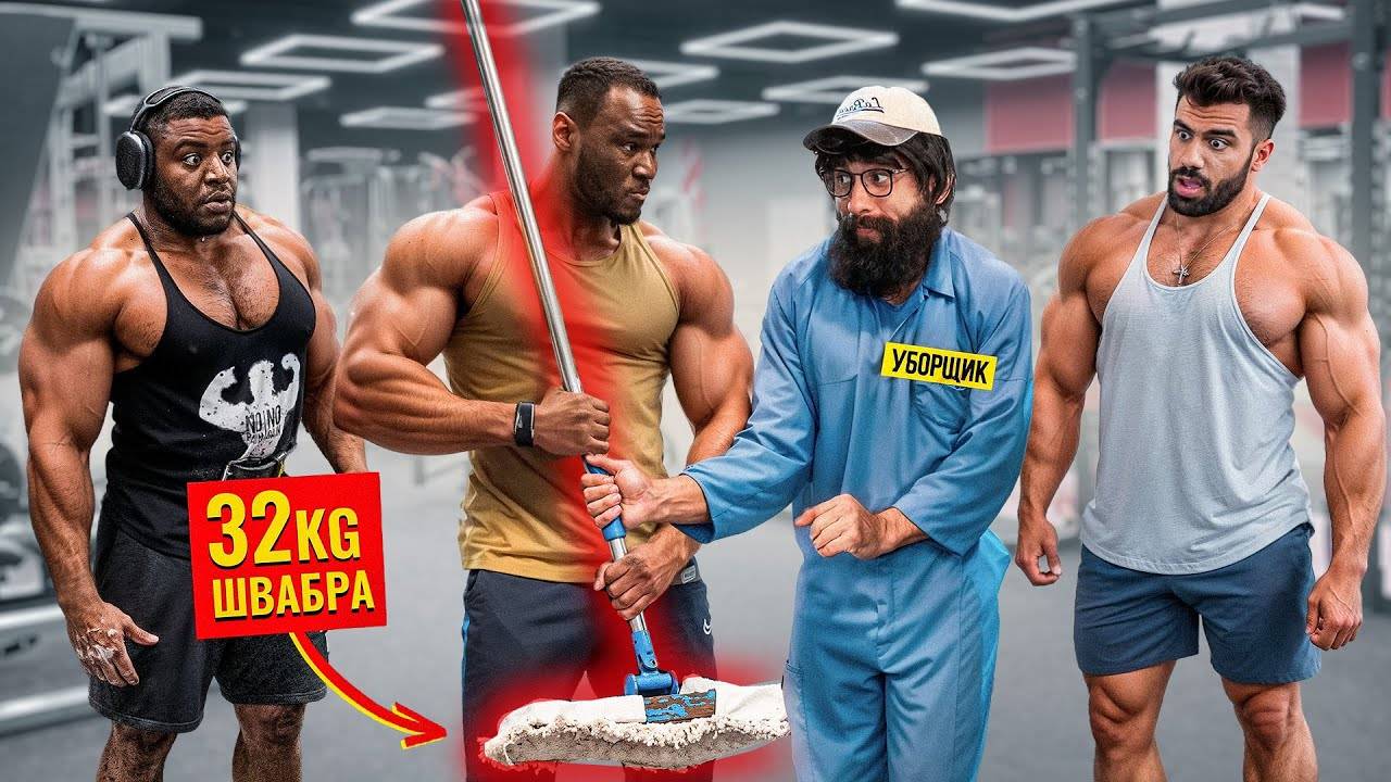 Уборщик со ШВАБРОЙ 32КГ Пранкует ЗАПАД | Gym Prank смотреть онлайн