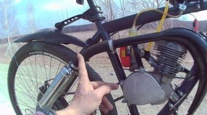 Веломотор F100, 49мм поршневая. 29 колёса, 44 звёздочка сзад