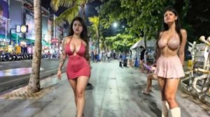 Паттайя . Beach Road Pattaya.  Thailand. June 2025.