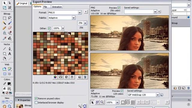 Lesson: "save png8" - in Macromedia FireWorks 7 MX2004 (flv) смотреть онлайн