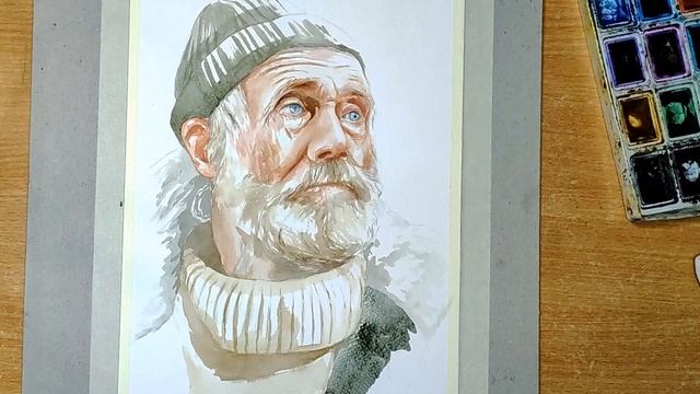 Watercolor Portrait Painting | Акварельный портрет