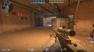 Играю в COUNTER-STRIKE 2 с ботами на карте Dust 2