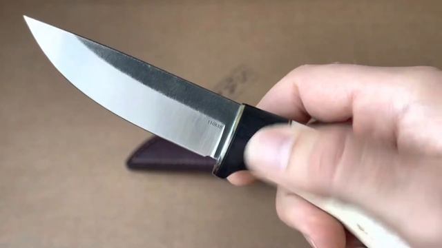 Нож «Рыбка» Рог оленя, граб, пирография, 110х18, Сандер