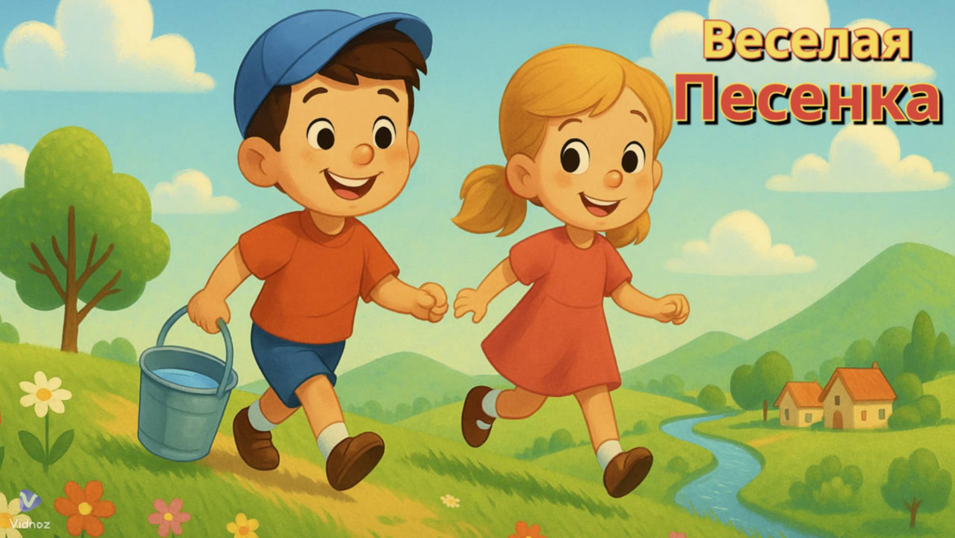 Джек и Джилл пошли на холм» — детская песенка для детей на английском 🎶👶 смотреть онлайн