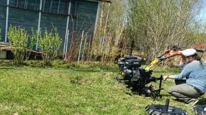 культиватор huter mk-15000p начал пахать целину. пробую фрез?