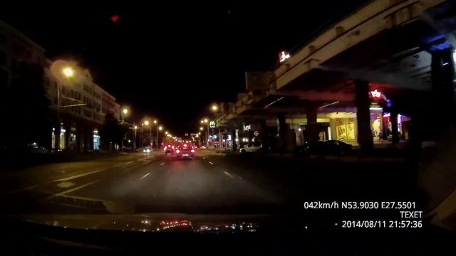 видеорегистратор Texet DVR-561G ночь