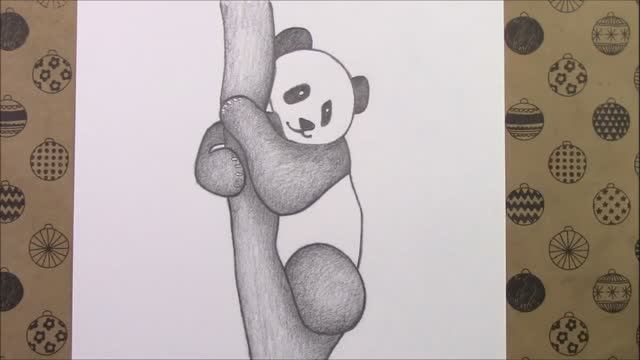 КАК НАРИСОВАТЬ ПАНДУ НА ДЕРЕВЕ КАРАНДАШОМ смотреть онлайн
