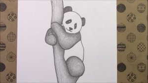 КАК НАРИСОВАТЬ ПАНДУ НА ДЕРЕВЕ КАРАНДАШОМ