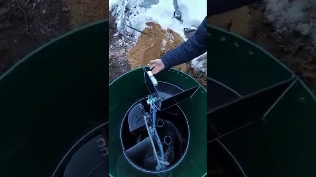 Установка Эра септика 8 лонг прин зимой,в автосервис 