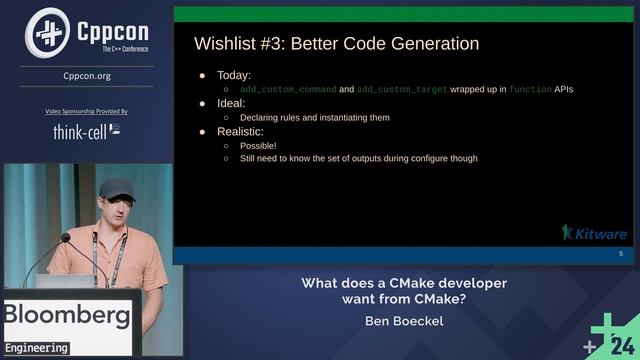 Lightning Talk: What Does a CMake Developer Want From CMake? - Ben Boeckel - CppCon 2024 смотреть онлайн