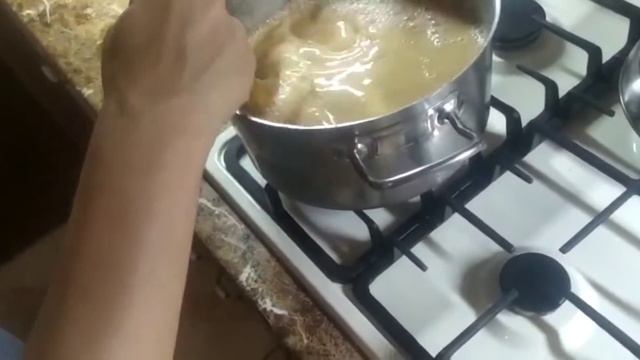 Готовим абрикосовую кашу. 🥭😊