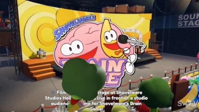 Мозговая игра с лопатой дыня и брокколи