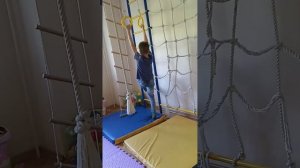 Обучалка на заднее сальто на кольцах