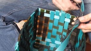 Ручки для большой корзинки из ПЭТ-ленты