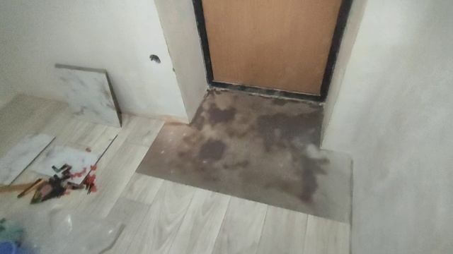 Напольная ПЛИТКА в ПРИХОЖУЮ своими руками. Как выложить пол в прихожей плиткой. смотреть онлайн