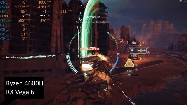 Mecha Break на слабом ноутбуке (RX Vega 6) смотреть онлайн