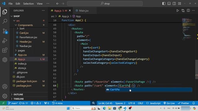 52. Создаем корзину товаров. ПОЛНЫЙ курс FRONTEND. REACT SHOP  REDUX