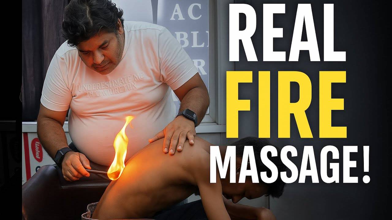 Indian Fire Massage Experience – Real Barbershop ASMR! Sambhoo Barber Ear Cleaning Service смотреть онлайн