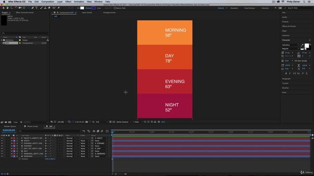 After Effects Course 044 Project_ Weather App User Design Animation - Part 1 смотреть онлайн