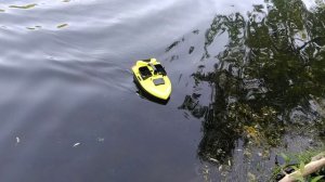 Обновка из Китая-прикормочный кораблик. Первое плавание и проверка всех функций..