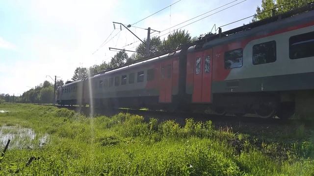 Электричка ЭП3Д номер 0039 Заволжье-Н.Новгород прибывае?