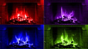 Телевизора Камин 2 - RGB - разноцветный видео, для романтики и вечеринки Relaxing Fireplace релакс