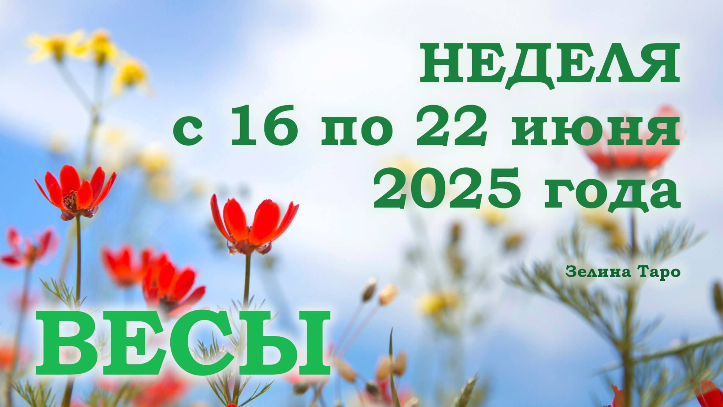 ВЕСЫ | ТАРО прогноз на неделю с 16 по 22 июня 2025 года