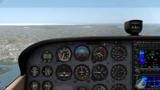 X Plane  Пробный полет на самолете CESSNA 172SP
