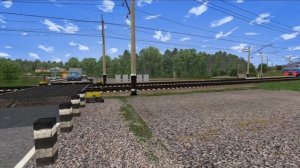 Жд переезд с багаными барьерами автоматами (узп)