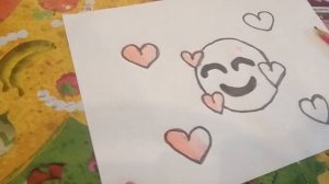 разукрашиваем и обводим смайлик