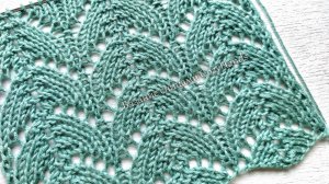 Симпатичный простой узор для вязания ажурных изделий