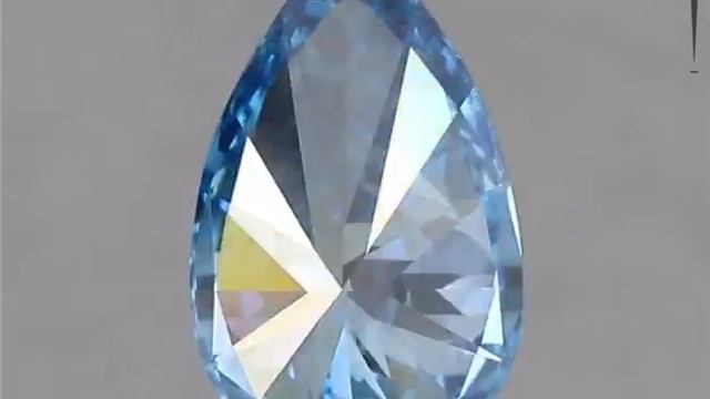 Голубой бpиллиант CVD в огpaнкe груша, 1.37 кaрат, IGI. #premiumdiamon