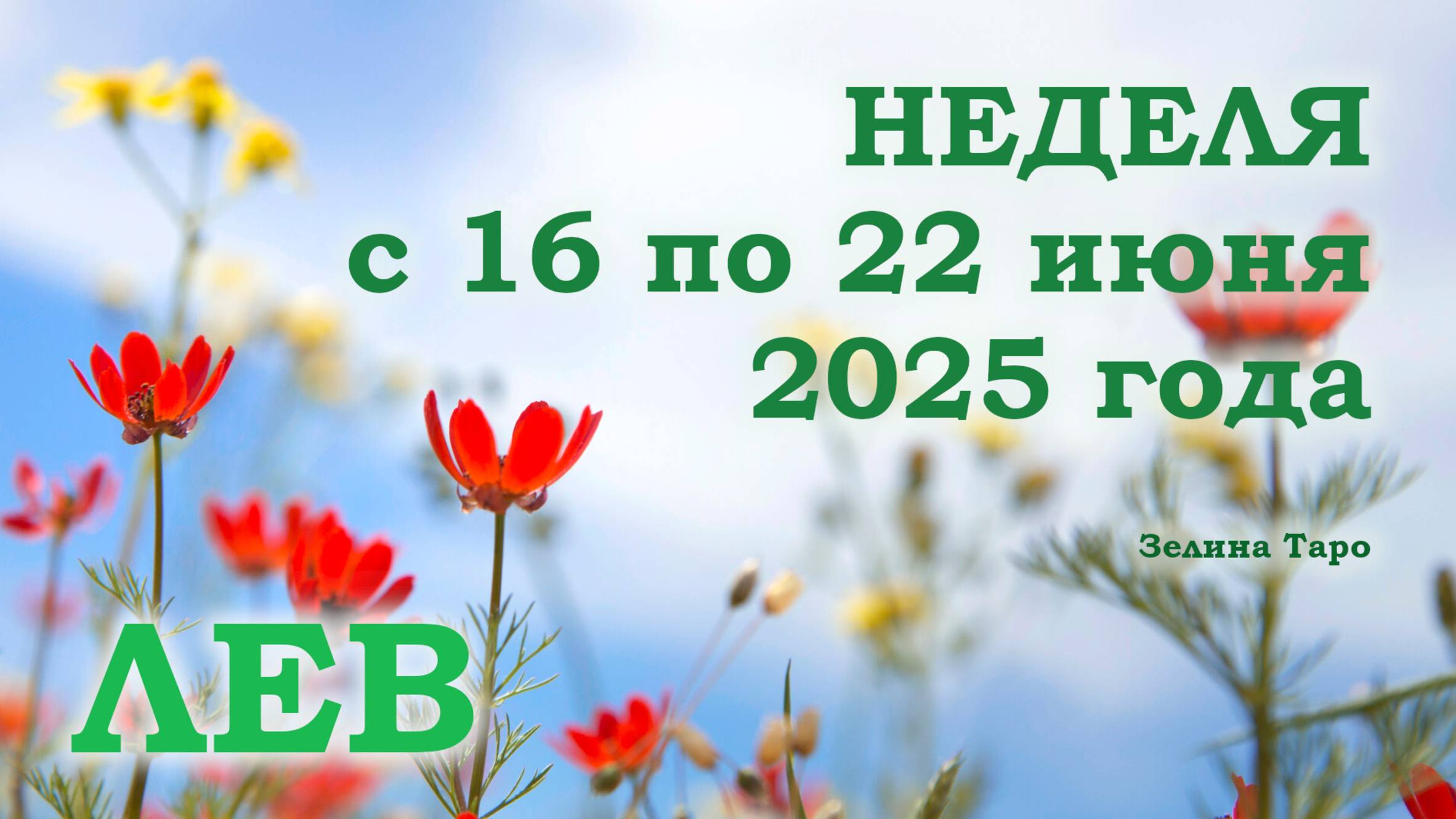 ЛЕВ | ТАРО прогноз на неделю с 16 по 22 июня 2025 года