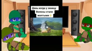 Реакция черепашек-ниндзя на Микки как Зеницу