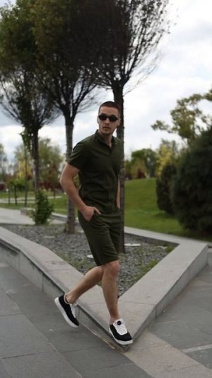 Костюм літній чоловічий лляний Flax  Футболка поло + шор?