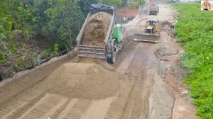 Строительство, дорога засыпка , продолжение