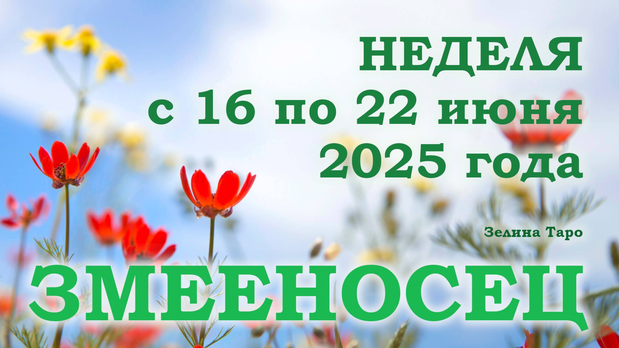 ЗМЕЕНОСЕЦ | ТАРО прогноз на неделю с 16 по 22 июня 2025 года