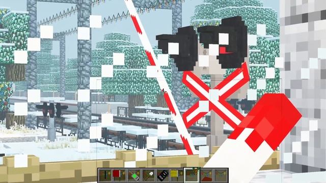 ПЕРВЫЙ СНЕГ! РАБОТАЮ ДЕЖУРНЫМ ПО ЖД ПЕРЕЕЗДУ В МАЙНКРАФТ смотреть онлайн