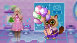 Мультик про котика Bubbu и Настю | Настя читает Бубу сказ?