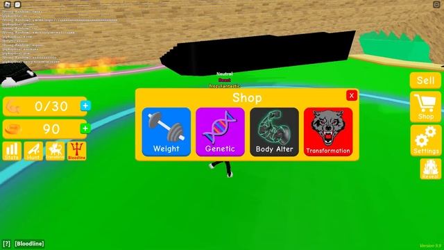 Покупка новой 3 стадии в Roblox (Lifting Simulator)